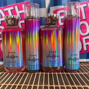 Bath&body Works Pink chiffon mist&shower gel